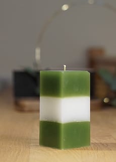 Grün weiße Kerze